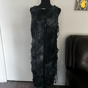 Fashion Nova Edgy Distressed Tie-Dye Mesh Dress – Size 1X (NWT)